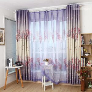 High Quality Fabulous Trees Printing Custom Sheer Curtain