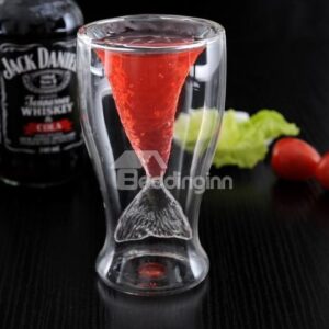 Top Selling Amazing Fashion Transparent Double-deck Mermaid Cup