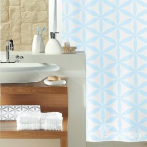 High Quality Fashion Blue Polyester Shower Curtain