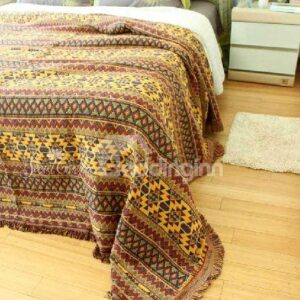 Fancy Vibrant Bohemia Style Stripe Pattern Blanket