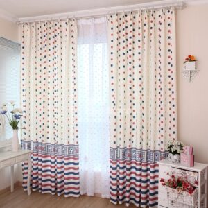 Top Selling Lovely Dots Living Room and Bedroom Curtain