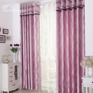 Dreamlike Purple and Black Stripe Grommet Top Custom Curtain