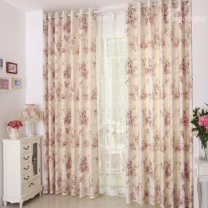 High Class Romantic Pink Peony Print Custom Curtain