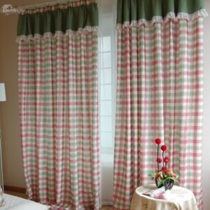 Top Class Super Scottish Plaid Design With Shade Head Double Pinch Pleat Curtain