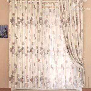 High Quality Super Elegant Dandelion Printing Grommet Top Custom Curtain