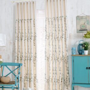 Top Class Super Elegant Vines Design Double Pinch Pleat Curtain