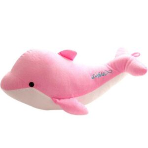 Fancy Dolphin Shape Super Soft Pink Pillow