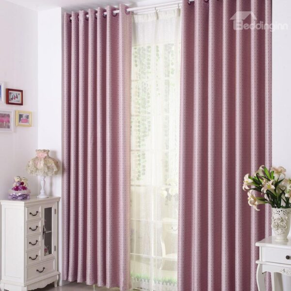 Modest Home Fashion Interspersed Flowers Grommet Top Curtain