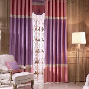 Hot Selling Warm Tone Color Scheme Grommet Top Curtain