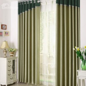 High Quality Elegant Interspersed Flowers Grommet Top Curtain