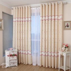 Best Selling Romantic Sun and Sea Breeze Yellow Custom Curtain