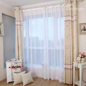 Best Selling Pretty Sun and Sea Breeze Yellow Custom Sheer Curtain