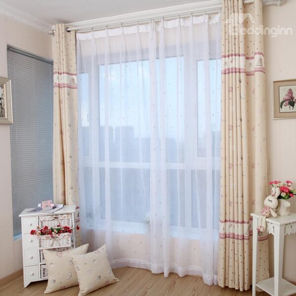 Best Selling Pretty Sun and Sea Breeze Yellow Custom Sheer Curtain