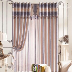 Cozy Hemp Material with Hang Decorations Grommet Top Custom Curtain