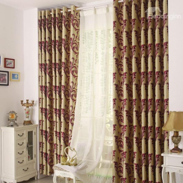 Luxury Style Unique Design Affordable Grommet Top Two-piece Curtain