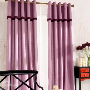 Top Class Elegant Lovely Pink Cinderella Grommet Top Two-piece Custom Curtain