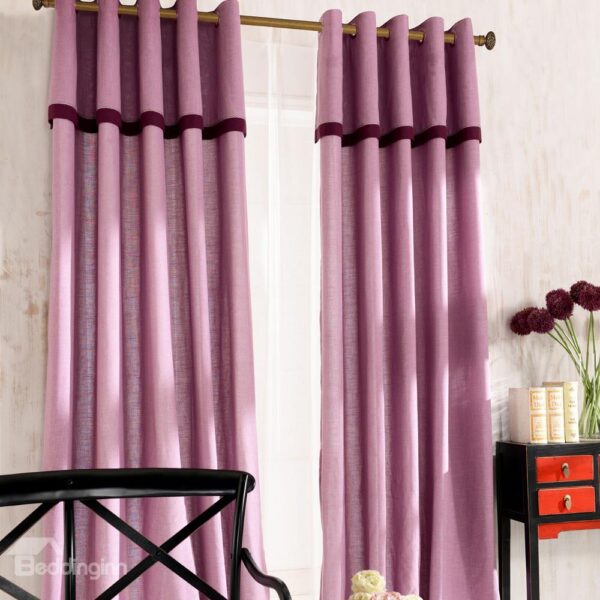 Top Class Elegant Lovely Pink Cinderella Grommet Top Two-piece Custom Curtain