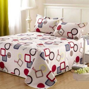 Fabulous Square and Letters Print Full Cotton Sheet
