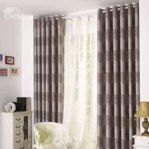 Top Quality Elegant Modern Grommet Top Gray Custom Curtain