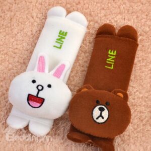 Super Lovely Cartoon Rabbit and Bear Seat Belt Cover