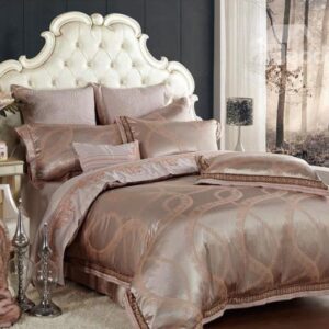 Noble Elegant Melody Jacquard 4-Piece Cotton Duvet Cover Sets