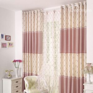 Top Quality Fantastic Rose Pink Two Piece Custom Curtain