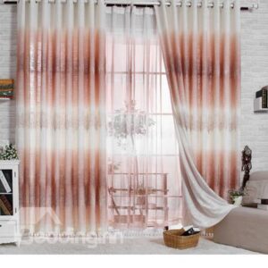 New Arrival Modern Classic Grommet Top Two Pieces Custom Sheer Curtain