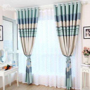 Wonderful Leisure Time Shade Cloth Grommet Top Two Pieces Custom Sheer Curtain