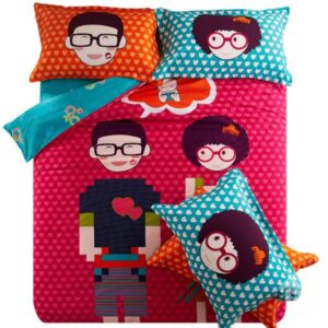 Mom and Dad Print 4-Piece Wedding Duvet Cover Sets