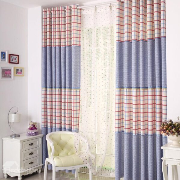Modern Decoration British Style Grommet Top Custom Curtain