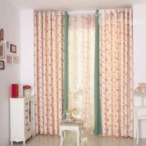 Little Pretty Peony Flowers Pattern Grommet Top Custom Curtain