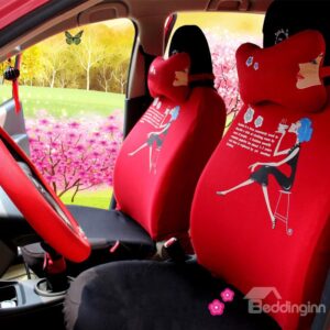 Fashion Sister Drinking Coffee Whole 17 Sets Car Seat Cover