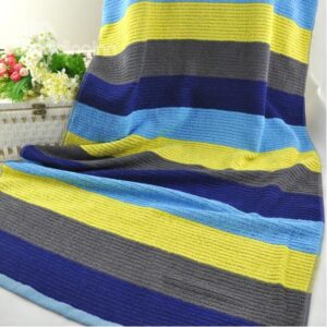 Attractive Fabulous Colorful Stripe Full Cotton Bath Towel