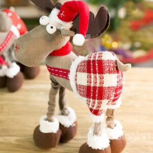 New Style Beautiful Christmas Check Deer Decoration