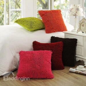 Terrific Luxury Candy Color Soft Plush Throw Pillow