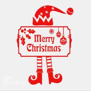 New Style Lovely Clown Christmas Gift Wall Stickers