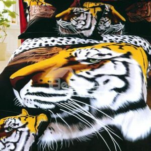 King of Forest Print 4-Piece Cotton Duvet Cover Sets