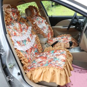New Style Lace Border and Flower Pattern Car Seat Cover