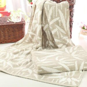 High Quality Elegant Leaves Pattern Full Cotton Bath Towel