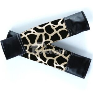 Fashion Leopard Matching Black Border Car Seat Belt Cover