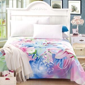 Newest Amazing Lily Print Full Cotton Sheet