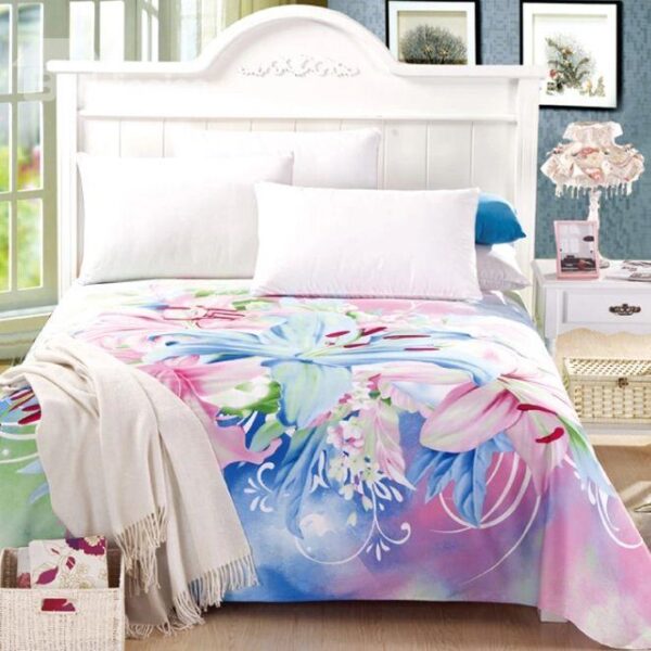 Newest Amazing Lily Print Full Cotton Sheet