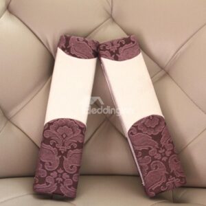 Fantastic Coffee Color Flower Pattern Car Seat Belt Cover
