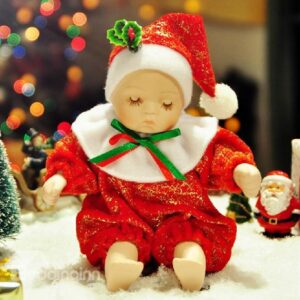 New Arrival Lovely Doll Design Jingle Bells Song Christmas Gift Music Box