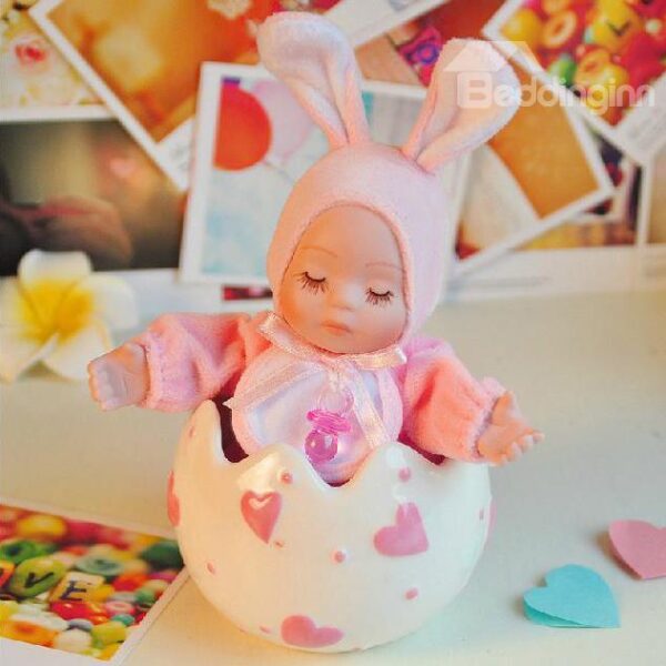 New Arrival Lovely Pink Rabbit And Heart Design Cradlesong Song Music Box