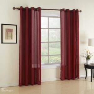 Fantastic Wonderful Simple Polyester Grommet Top Custom Sheer Curtain