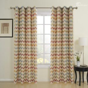 Modern Simple Fashion Colorful Dots Two Pieces Custom Curtain