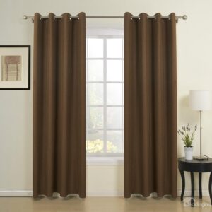 Gorgeous Amazing Grommet Top Coffee Custom Curtain
