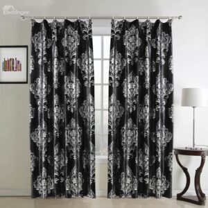 Fantastic Beautiful Flannelette Hot Silver Custom Curtain