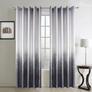 Top Quality Pretty Pastoral Style Black Custom Curtain